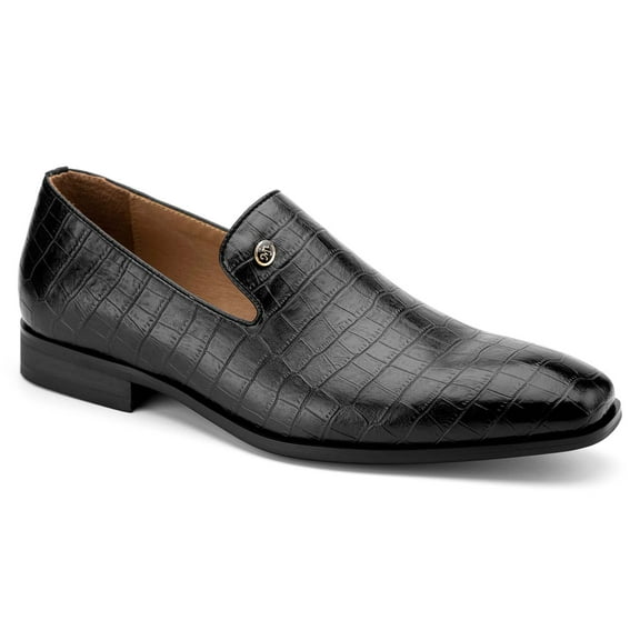 Men's Classic Loafers - Luxury Dress Shoes, Black, 11 US
