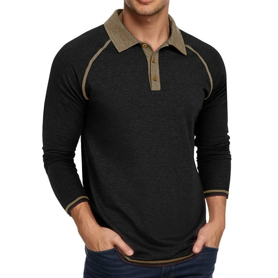 Men's Classic Long Sleeve Shirt Comfortable Breathable Knit Top Slim Fit Casual Wear for Home Outdoor Daily Activities