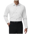 thumbnail image 1 of Men's Classic Long Sleeve Solid Color Barrel Cuff Dress Shirt (White, Small 32/33), 1 of 2