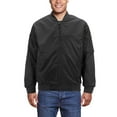 thumbnail image 1 of Men’s Classic Long Sleeve Water Resistant Lined Zip Up Bomber Jacket (Black, XS), 1 of 3