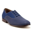 thumbnail image 1 of Men's Classic Nubuck Round Toe Lace Up Oxfords Dress Shoes, Blue, 6, 1 of 3