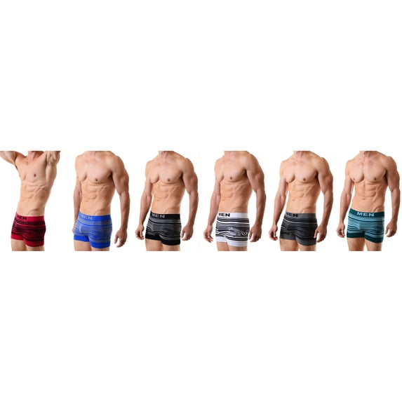 Men's Classic Nylon Seamless Boxer Briefs Underwear, Leopard One Size
