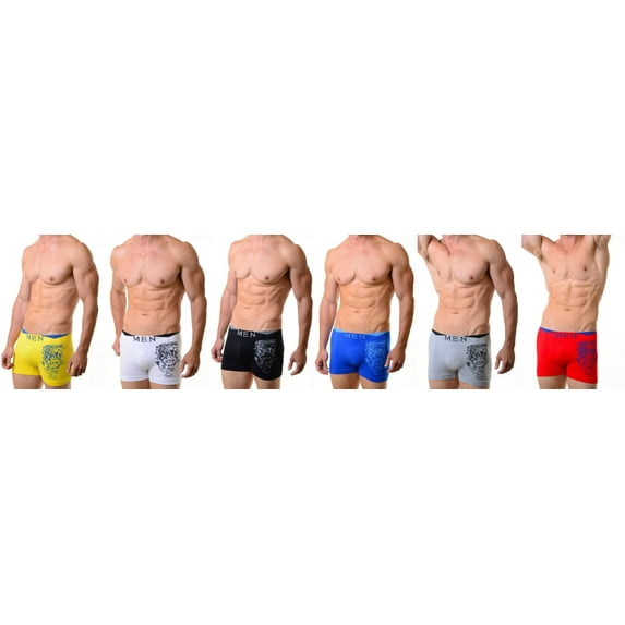 Men's Classic Nylon Seamless Boxer Briefs Underwear, Monster One Size