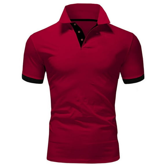 Men’s Classic Polo Short Sleeve Shirt Lightweight Soft Moisture Wicking Loose Fit T-Shirt Outdoor Tennis Golf Shirt