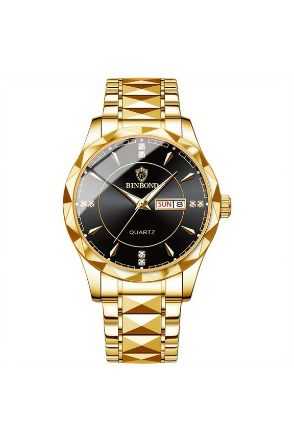 Men's Classic Quartz Business Watch - 30m Water-Resistant, Stainless Steel Strap, Date Display, Perfect Accessory for Formal Occasions
