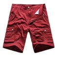 thumbnail image 1 of Men's Classic Relaxed Cargo Short Lightweight Multi Pocket Casual Outdoor Hiking Shorts(1Burgundy,32), 1 of 4
