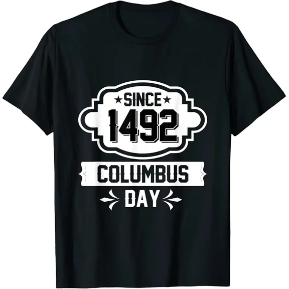Men's Classic Retro Columbus Day Since 1492 Graphic T-Shirt