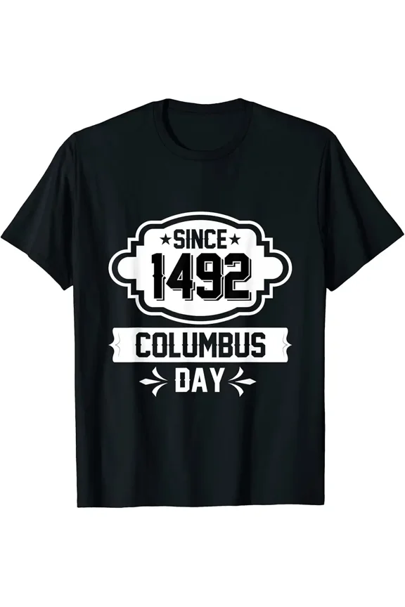 Men's Classic Retro Columbus Day Since 1492 Graphic T-Shirt