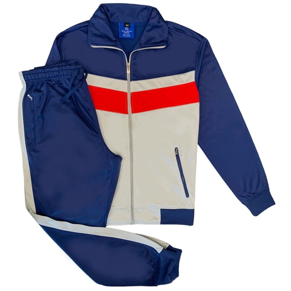 Men’s Classic Slim-Fit Tracksuit – Full-Zip Jacket & Jogger Set
