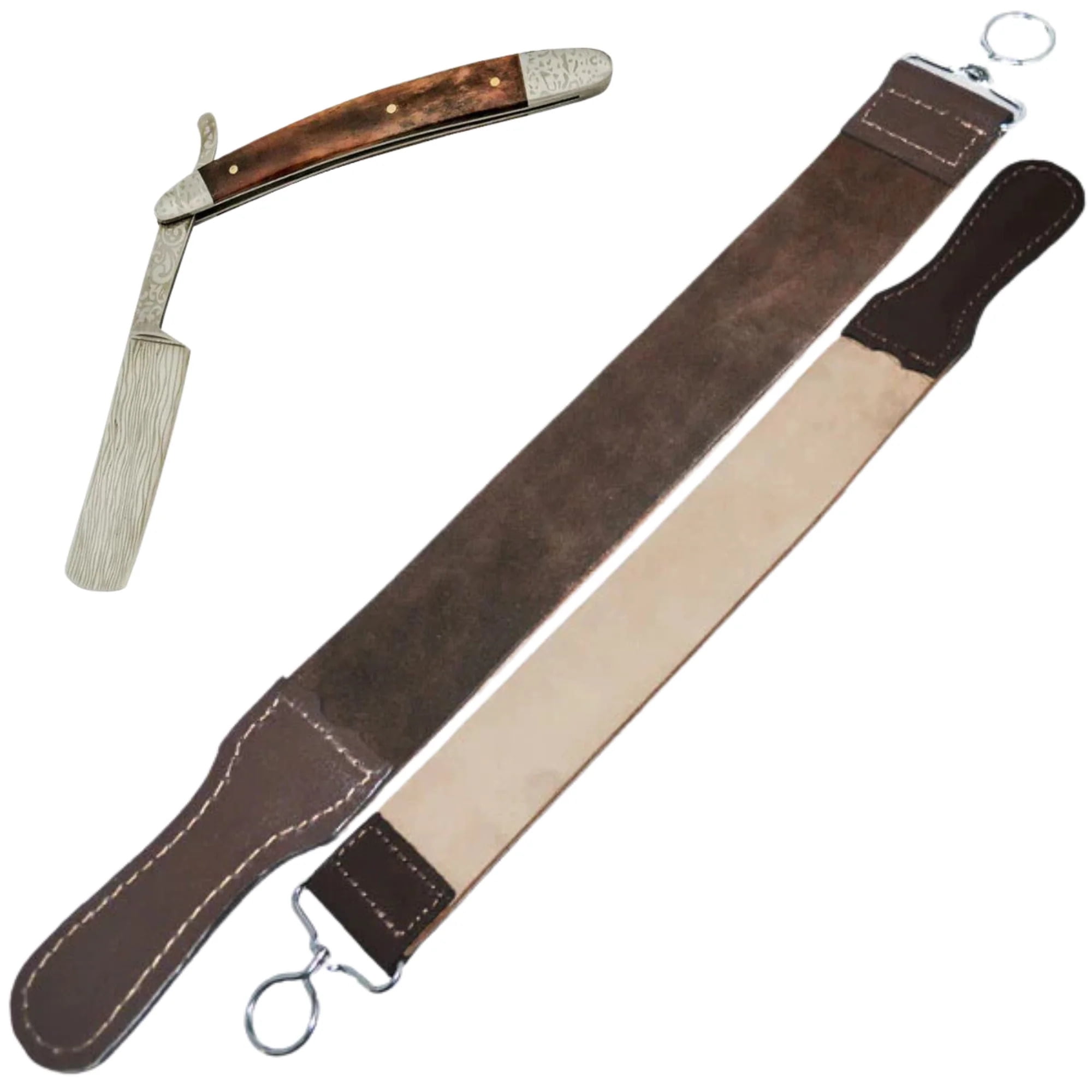 Men's Classic Straight Razor and Strop