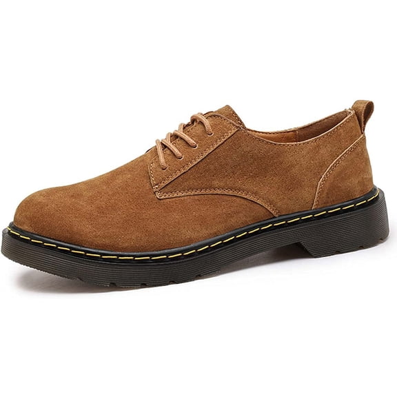Men's Classic Suede Urban Oxford Shoes Leather Fashion Casual Shoes Non-Slip TPR Cargo Shoes
