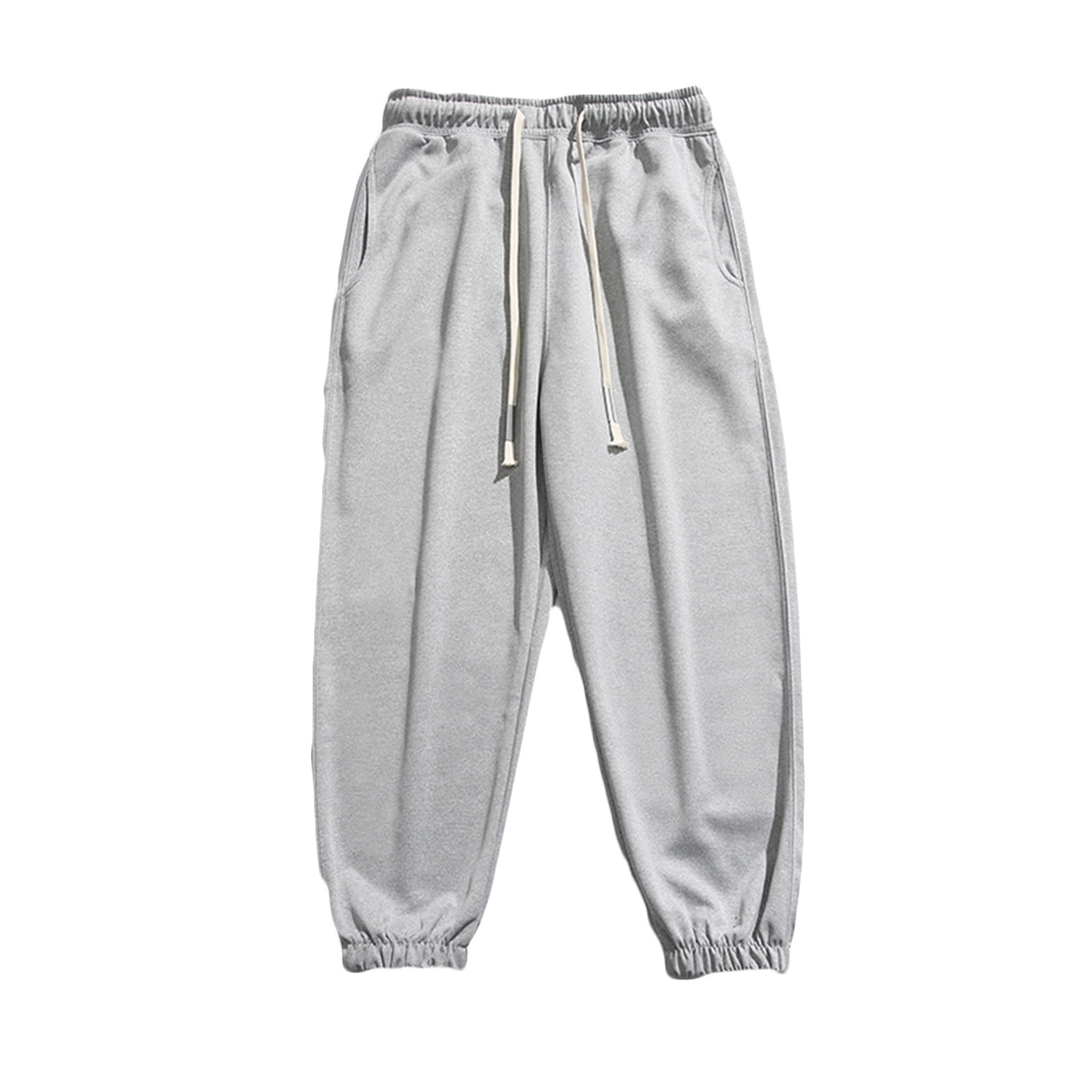 Men's Classic Sweatpants Elastic High Waist Joggers Pants with Pockets