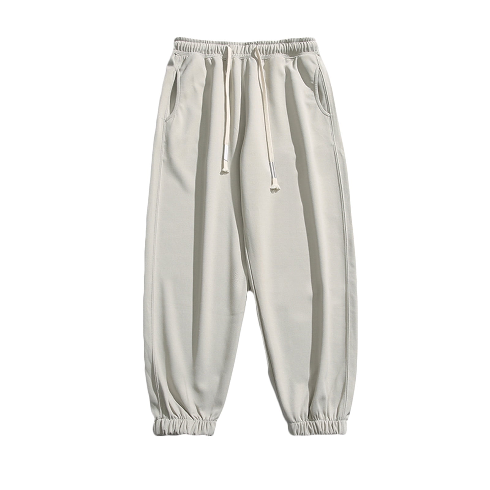 Men's Classic Sweatpants Elastic High Waist Joggers Pants with Pockets