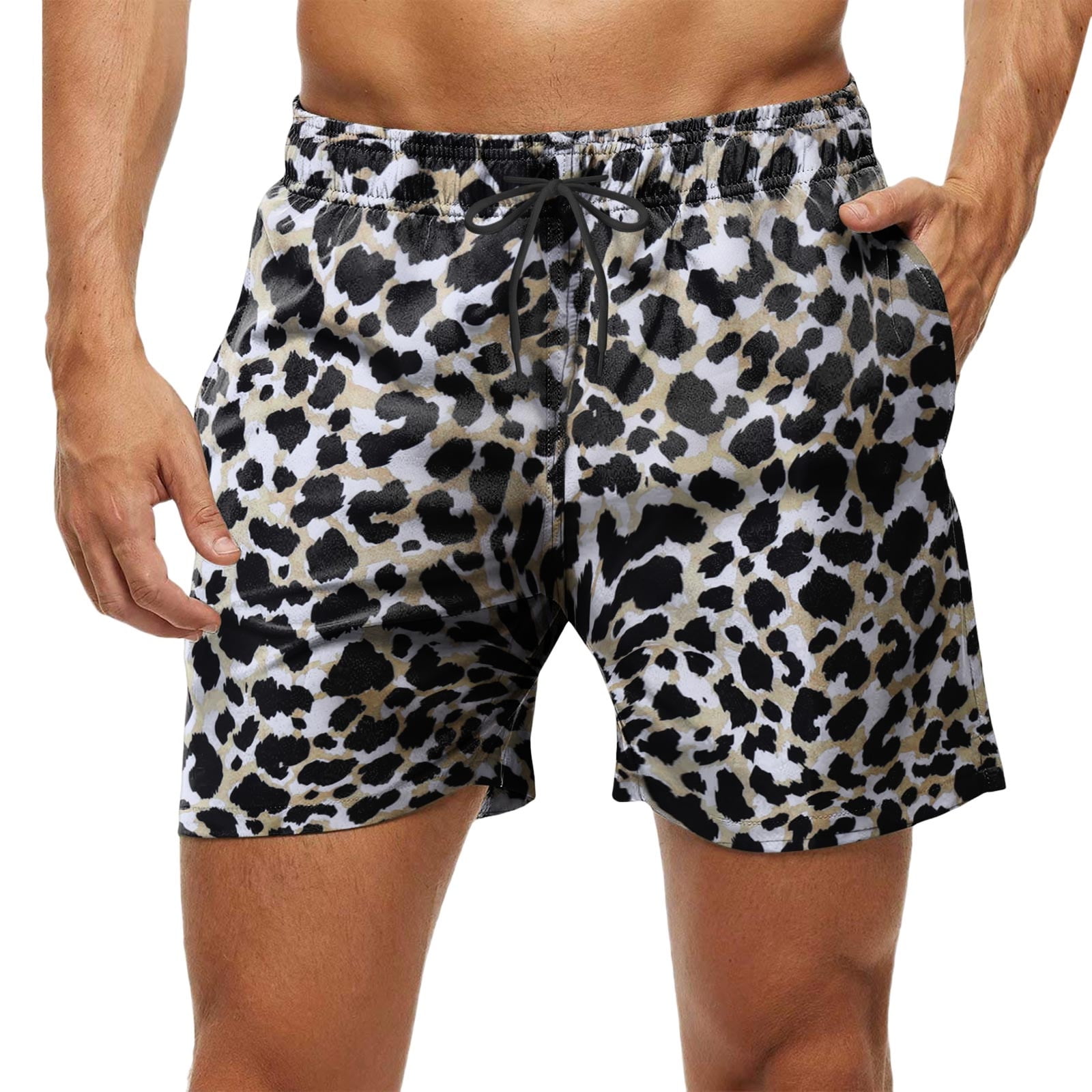 Men's Classic Swim Trunks Parents Summer Printed Clothing Father Outfit