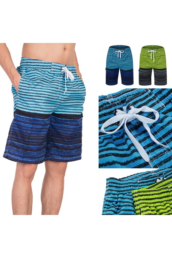 Men's Classic Swim Trunks, with Mesh Lining Beach Board Shorts, Swim Shorts with Pockets