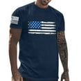 thumbnail image 1 of Men's Classic T-Shirt 4th of July Blouse 100 Cotton Tops American Flags Printed Tee Short Sleeve Tshirt Round Neck Blouses Soft Fitted Shirts Summer Pullover Sweater Patriot Clothes, 1 of 4