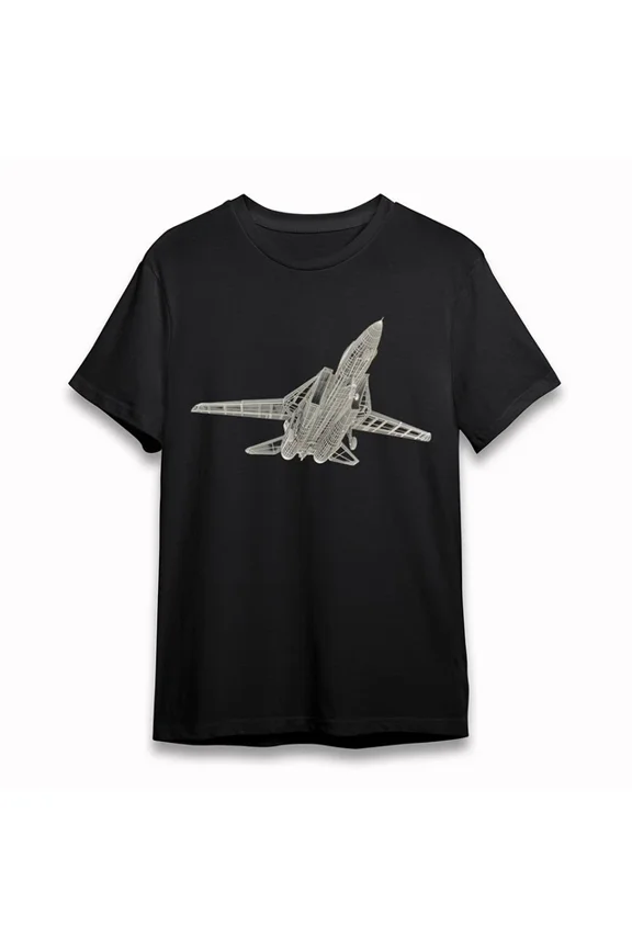 Men's Classic T-Shirt Wireframe Jet Engineering Tee Short
