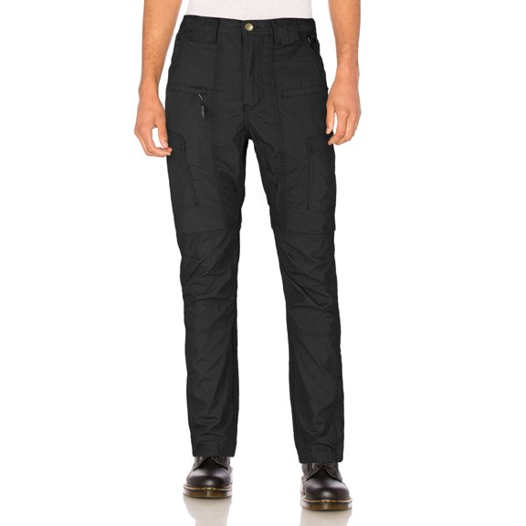 Men's Classic Tactical Pro Durable Utility Multipocketed Work Cargo Pants (Black, 38W x 30L)