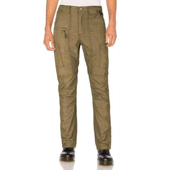 Men's Classic Tactical Pro Durable Utility Multipocketed Work Cargo Pants (Khaki, 33W x 32L)