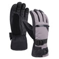 thumbnail image 1 of Men's Classic Touchscreen Ski Glove w/ Horizontal Zippered Pocket,Grey,S, 1 of 4