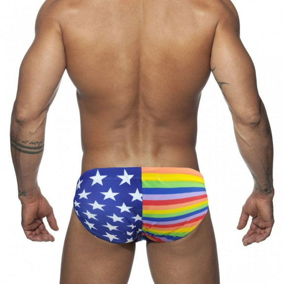 Men's Classic USA Flag Swim Briefs Swimsuit Bathing Suit For Pool Activities