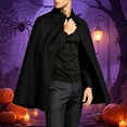 thumbnail image 1 of Men's Classic Vampire Cape Costume Gothic Victorian Cloak with Pointed Collar Vintage Magician Dracula Outfit for Halloween Cosplay Themed Dress Up, 1 of 9