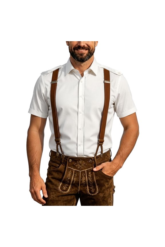 Men's Classic Vintage Logo Shirt Short Sleeve Button Down Collared Shirt Casual Summer Top Comfort Fit Business Travel Tops