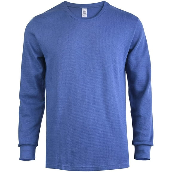 Men's Classic Waffle-Knit Heavy Thermal Top 2XL, Denim
