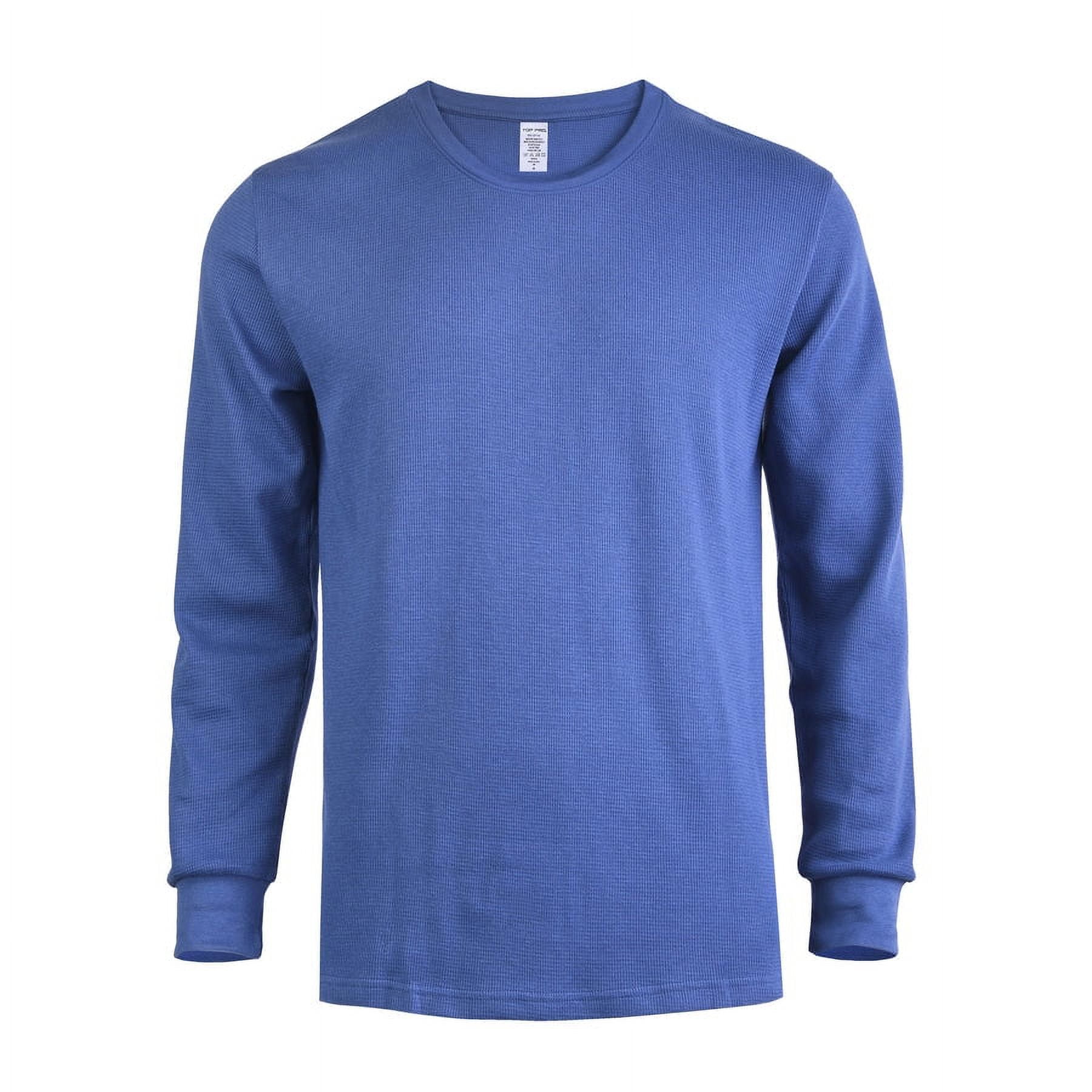 Men's Tall Slim-Fit Thermal Long Sleeve Shirt - Cotton/Polyester Blend, Extra Length
