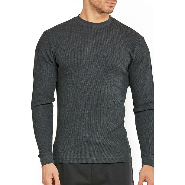 Men's Classic Waffle Knit Heavyweight Cotton Long Sleeve Thermal T ...