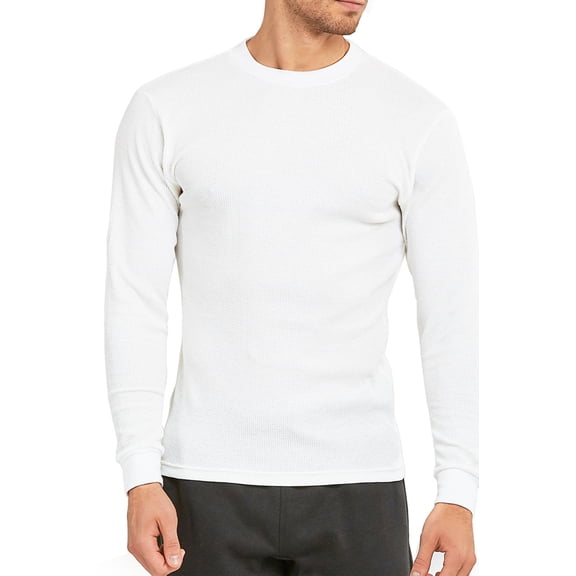 TheLovely Men's Classic Waffle Knit Heavyweight Cotton Long Sleeve Thermal T-Shirt Top