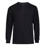 TheLovely Men's Classic Waffle Knit Medium Weight Thermal 3-Buttons Henley Long Sleeve Tee Shirts Top