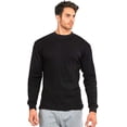 thumbnail image 1 of Men's Classic Waffle-Knit Medium Weight Thermal Top S, Black, 1 of 4