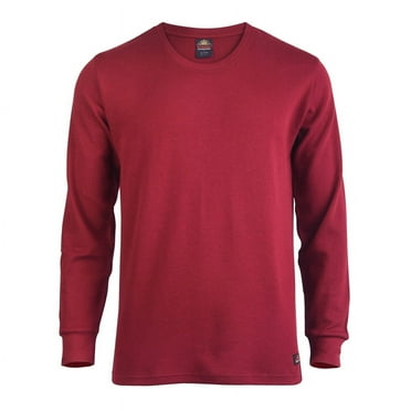 Men's Classic Waffle Knit Mid-Weight Cotton Long Sleeve Light Thermal T-Shirt Top