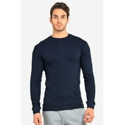 TheLovely Men's Classic Waffle Knit Mid-Weight Cotton Long Sleeve Light Thermal T-Shirt Top