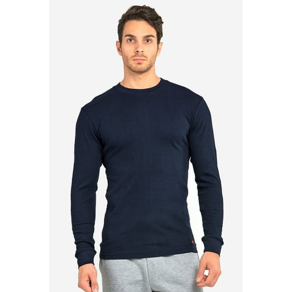 TheLovely Men's Classic Waffle Knit Mid-Weight Cotton Long Sleeve Light Thermal T-Shirt Top