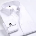 thumbnail image 1 of TANSILING Men's Slim Fit Dress Shirt French Cuff Long Sleeve Button Down Business Formal, 1 of 7