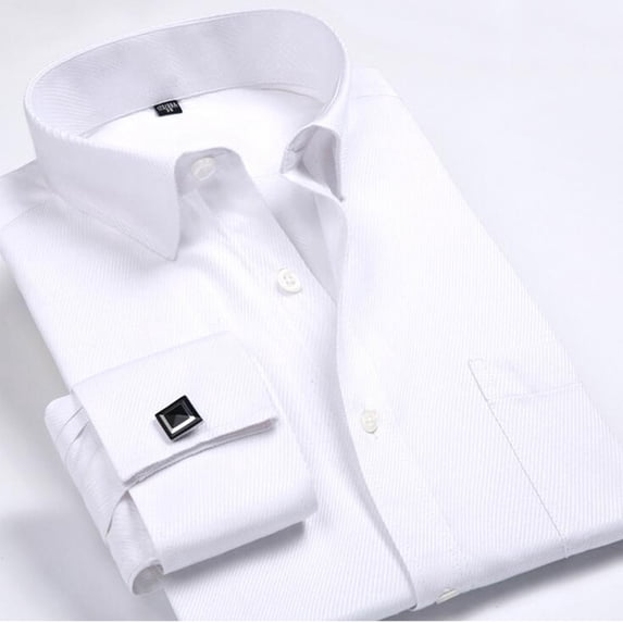 TANSILING Men's Slim Fit Dress Shirt French Cuff Long Sleeve Button Down Business Formal