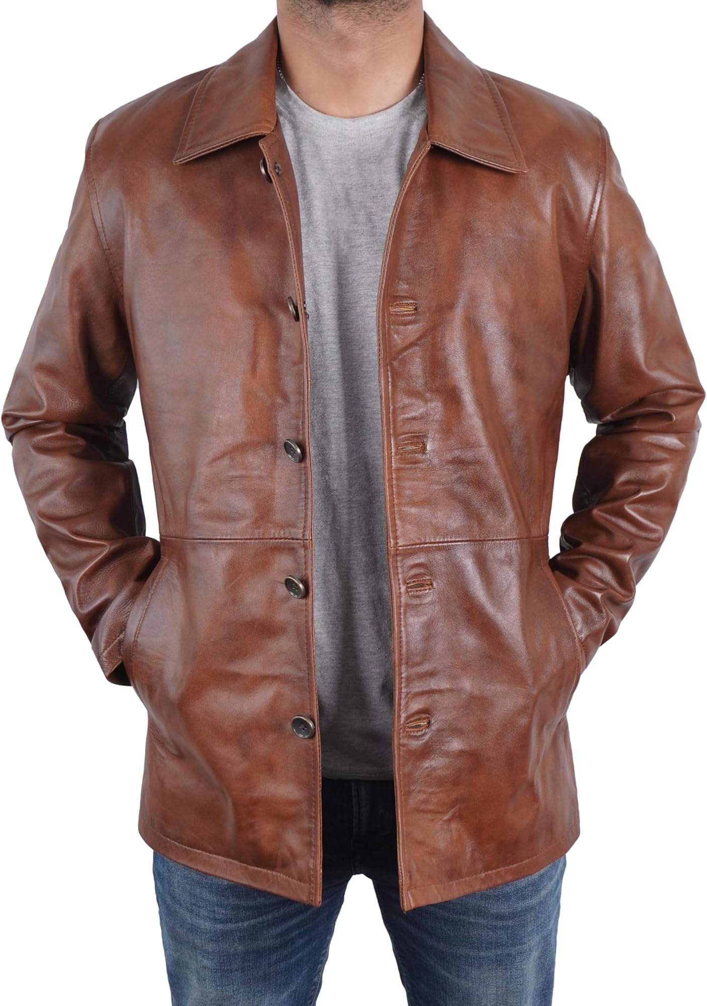 Lamb Car Leather Coat - Walmart.com