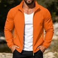 thumbnail image 1 of Men's Classic Zip Front Polar Fleece Jacket Saffron 4XL, 1 of 7