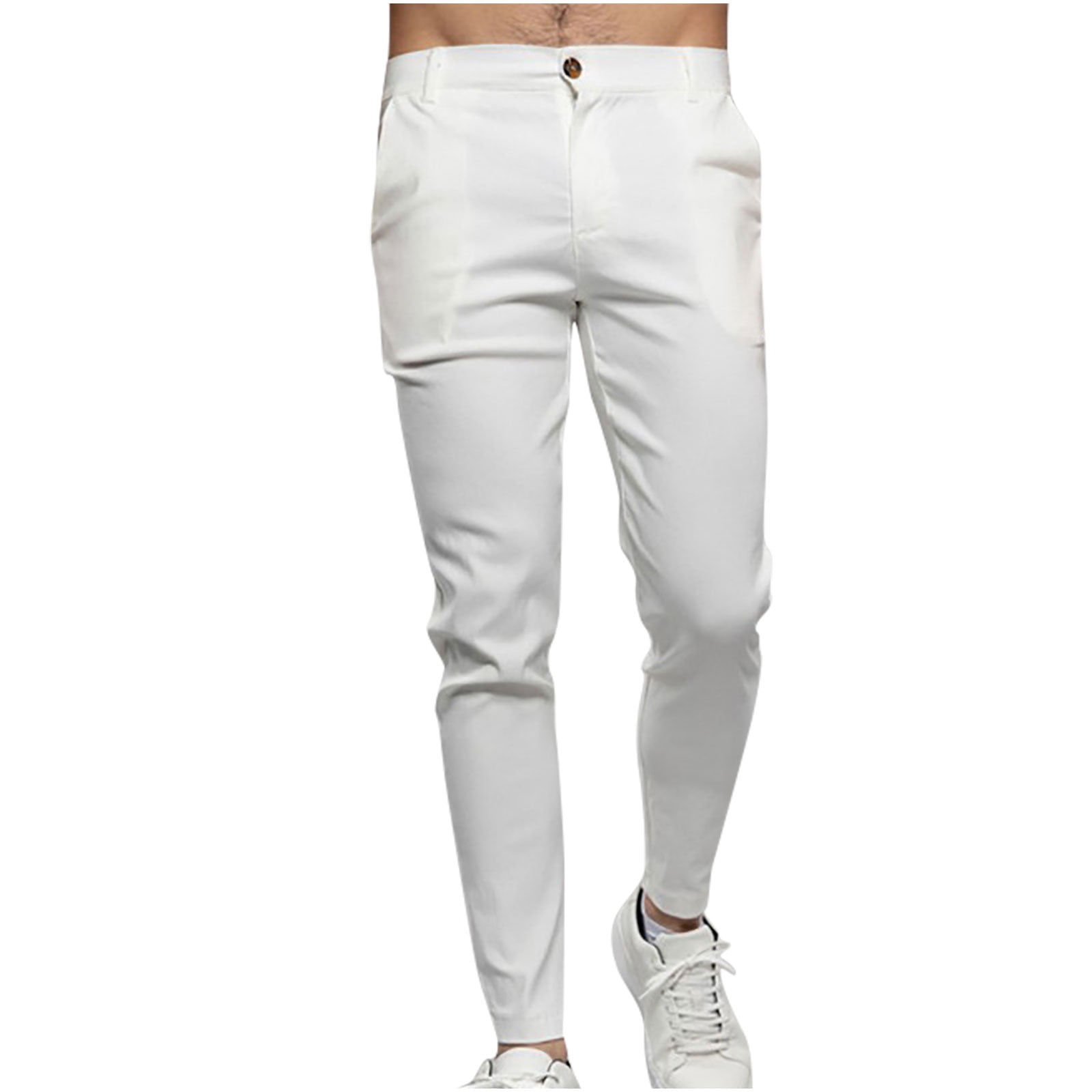 Men's Classic-fit Flat-Front Pant Slim Fit Dress Pant Casual