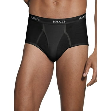 Hanes Brief 7 Pack No Ride Up Ultimate Men TAGLESS   Waist Comfort Flex Black/Grey