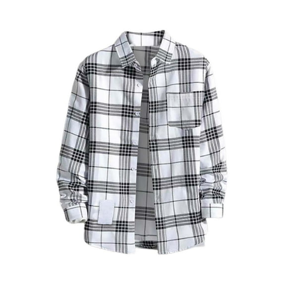 Men's Clearance Button Down Shirt Casual Regular-Fit Dress Shirts Mens Casual Fall Shirt Lapel Button Shirt Tops Cardigan Long Sleeve Dress Shirts