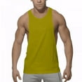 thumbnail image 1 of Men's Tank Tops Under $10 Free Shipping Black And White Solid Color Exercise Close-fitting High Resilience Round Neck Fitness Short-sleeved Top, 1 of 4