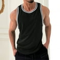 thumbnail image 1 of Men's Tank Tops Under $10 Round-neck Solid Color Mesh Drying Sleeveless Top, 1 of 6
