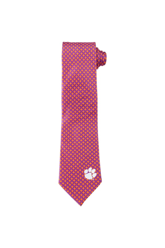 Men's Clemson Tigers Diamante Print Silk Tie