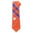 thumbnail image 1 of Men's Clemson Tigers Woven Poly Grid Tie, 1 of 1