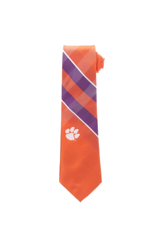 Men's Clemson Tigers Woven Poly Grid Tie
