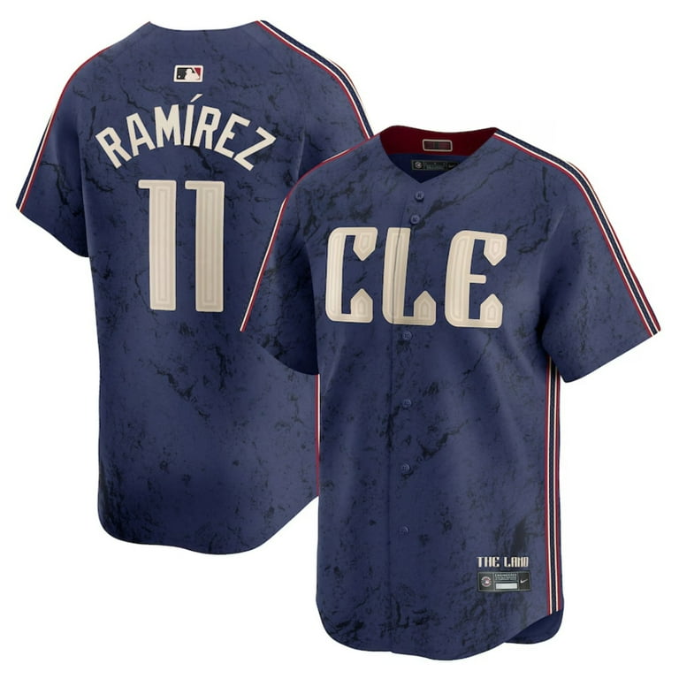 Men s Cleveland Guardians 11 Ramirez Navy Limited Embroidery Fans Gameday Apparel Baseball Team Jerseys Name Number T Shirt Player Baseball Jersey