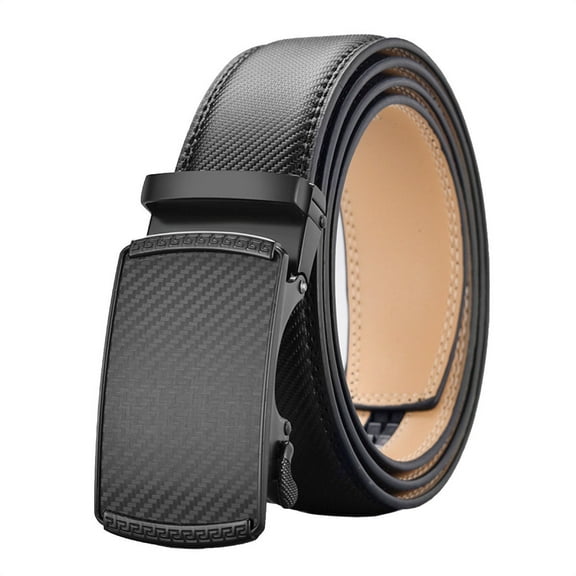 Men's Click Ratchet Belt Dress with Sliding Buckle Adjustable Trim to Exact Fit 28"-43" (Textured)